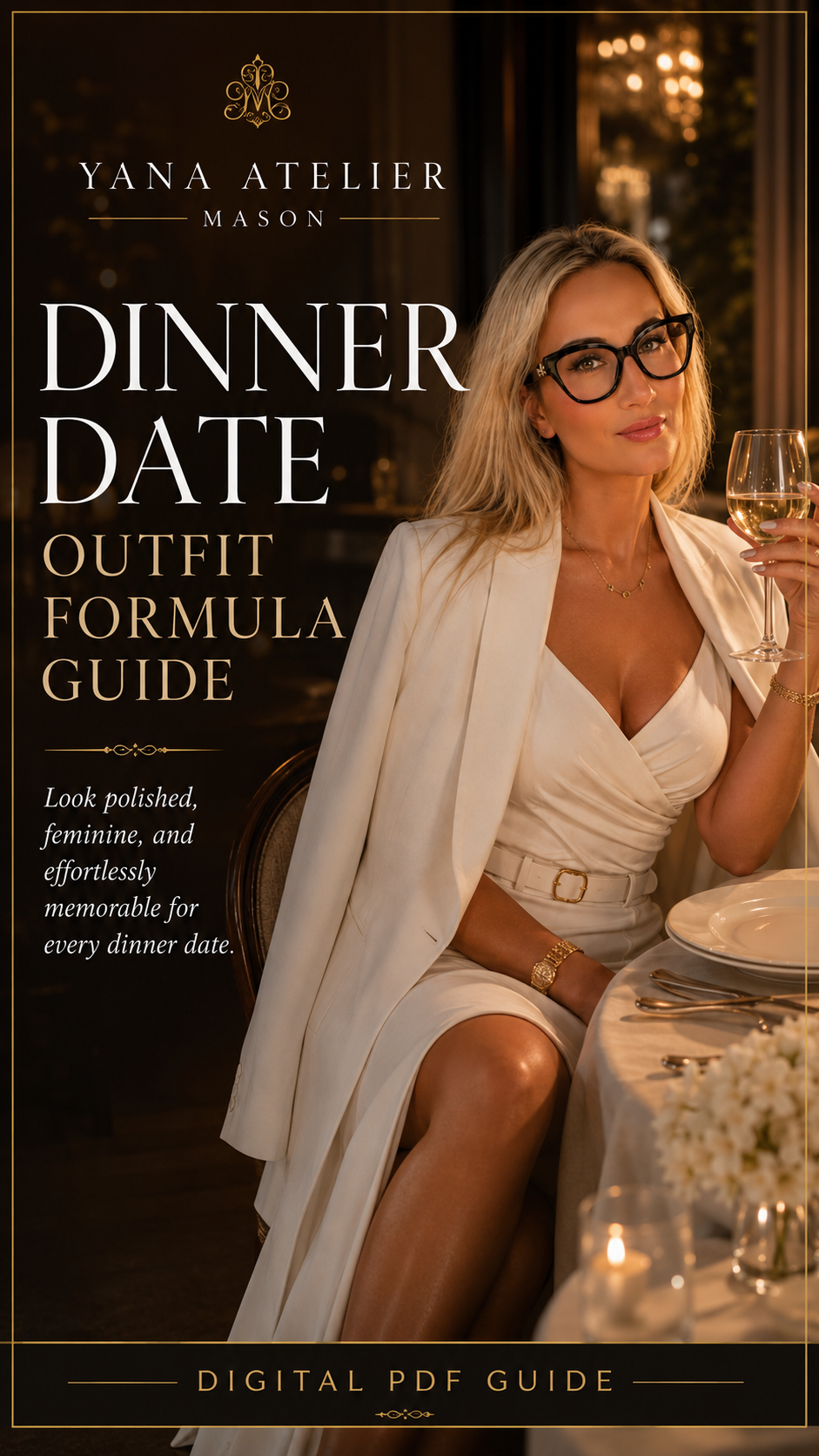 Dinner Date Outfit Formula Guide | Elegant Date Night Outfits, Feminine Dinner Style, Chic Evening Looks, Luxury Women’s Digital Fashion PDF Guide