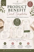 Luxury Product Benefit Card Templates | Editable Canva Benefit & Feature Cards for Small Businesses (Instant PDF Download)