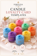 Luxury Candle Loyalty Card Templates | Printable Rewards Cards | Small Business Marketing | Editable PDF | Instant Download