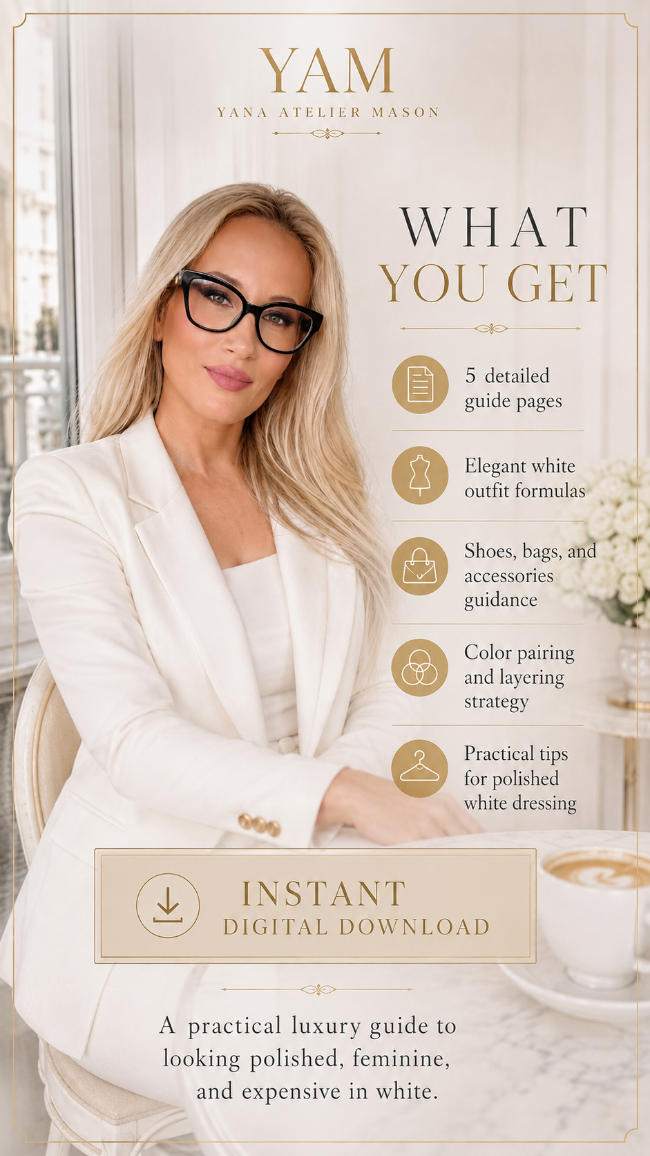 How to Style White Elegantly | Sophisticated Women’s Style Guide | Digital Fashion E-Book