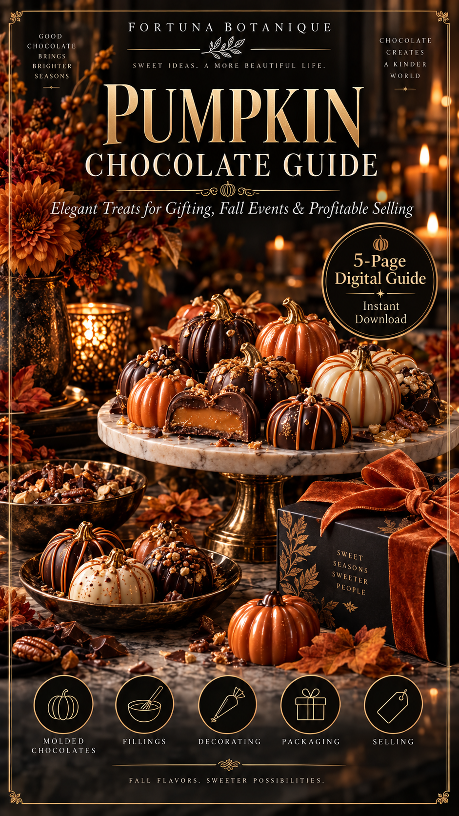 Pumpkin Chocolate Guide | Molded Fall Chocolates, Fillings, Decorating, Packaging & Selling
