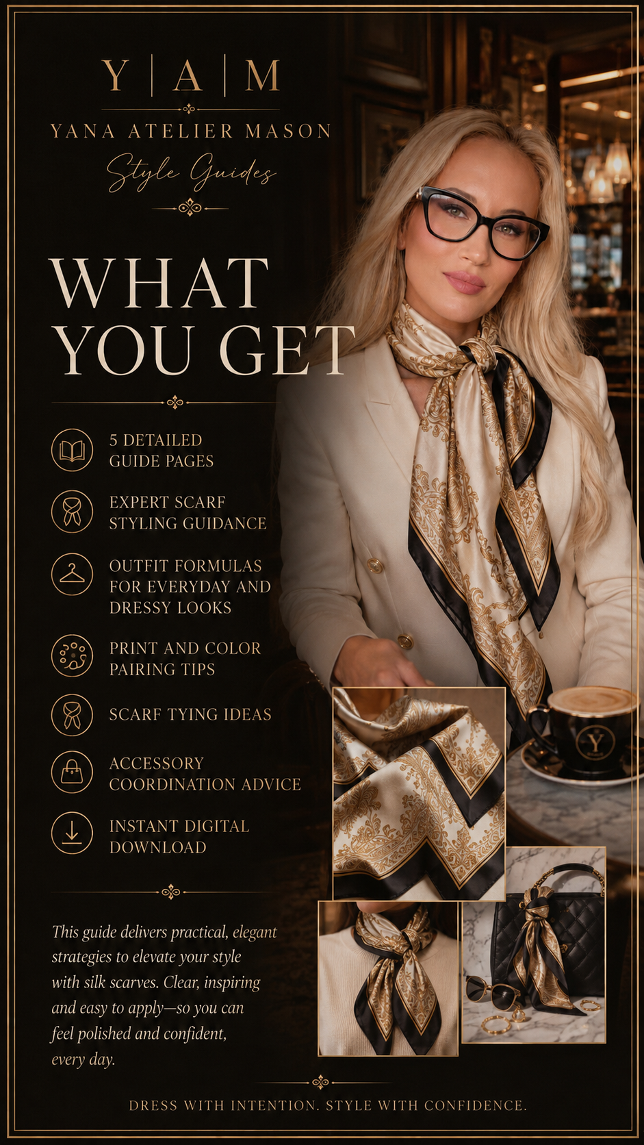 How to Style Silk Scarves | Elegant Scarf Styling Guide | Digital Fashion E-Book