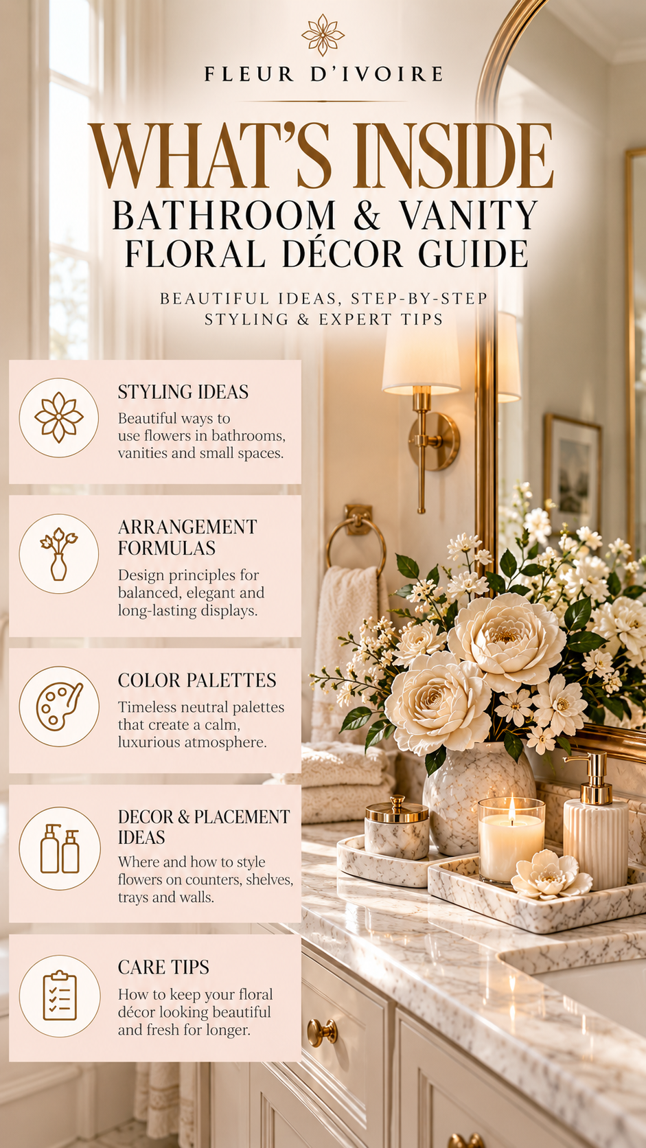 Bathroom & Vanity Floral Décor Guide