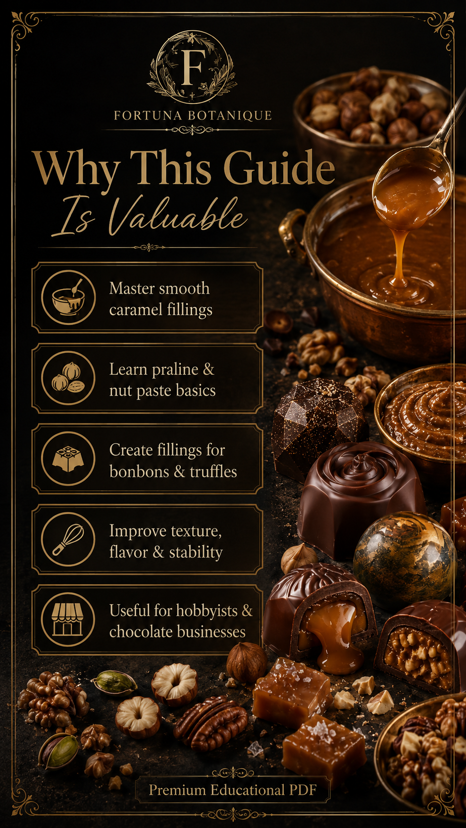 Caramel, Praline & Nut Filling Guide | Bonbon Fillings, Truffle Centers, Texture & Flavor Pairing PDF