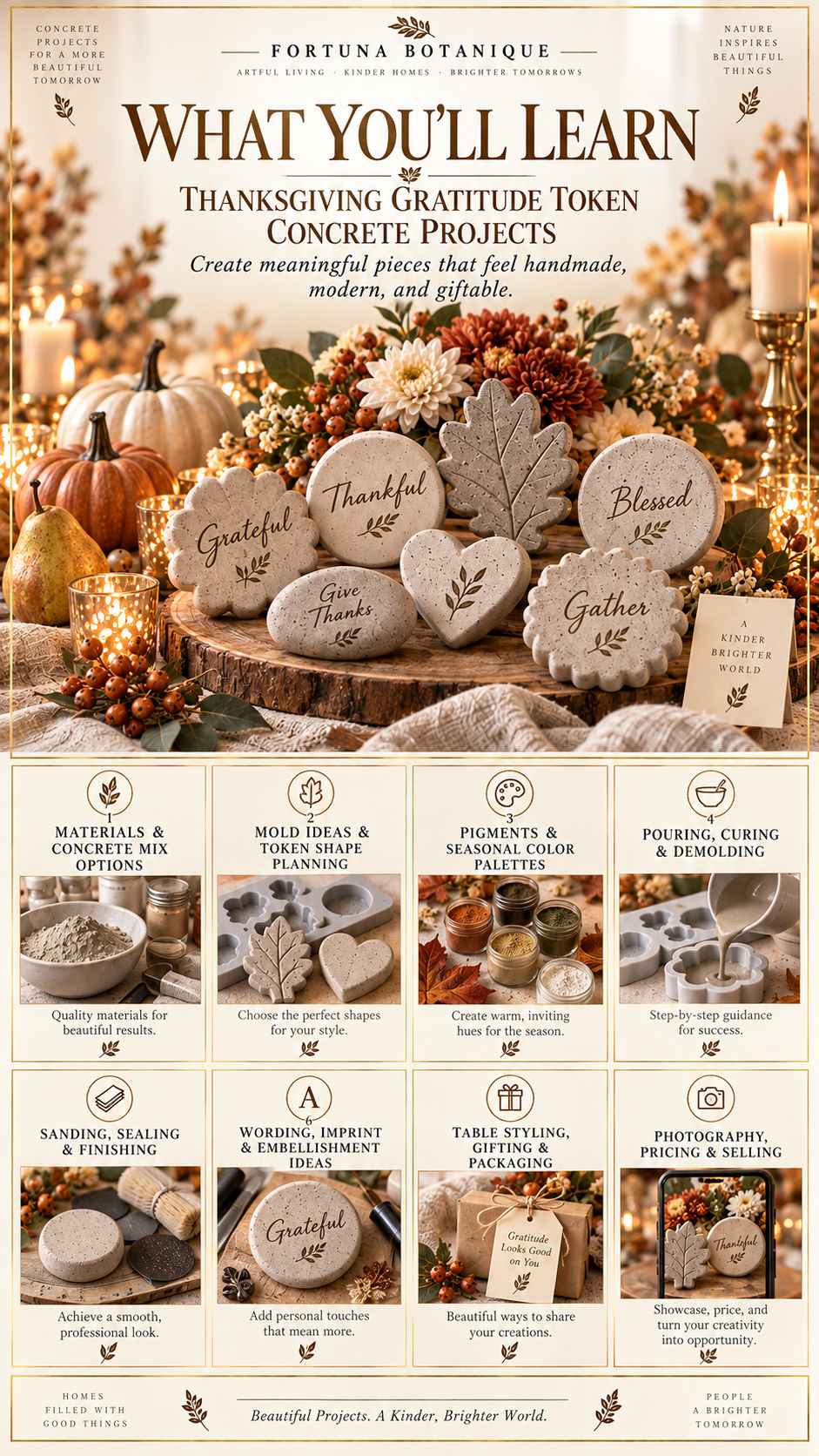 Thanksgiving Napkin Ring Holder Concrete Projects Guide | DIY Holiday Table Tutorial
