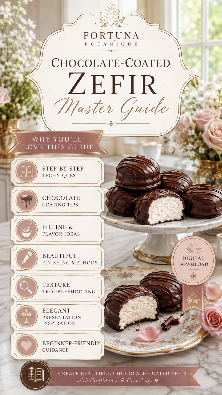 Chocolate-Coated Zefir Master Guide | Chocolate Dipping & Decorating PDF