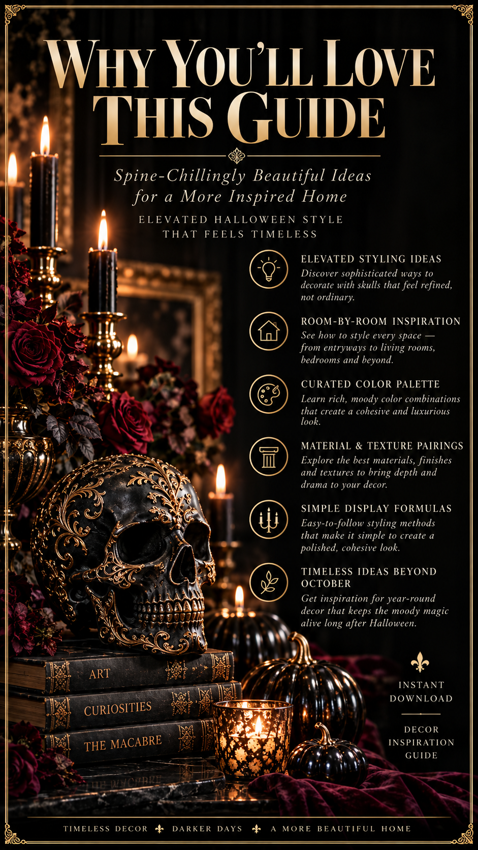 Concrete Skull Decor Guide | Luxury Halloween Styling & DIY Decor Ideas