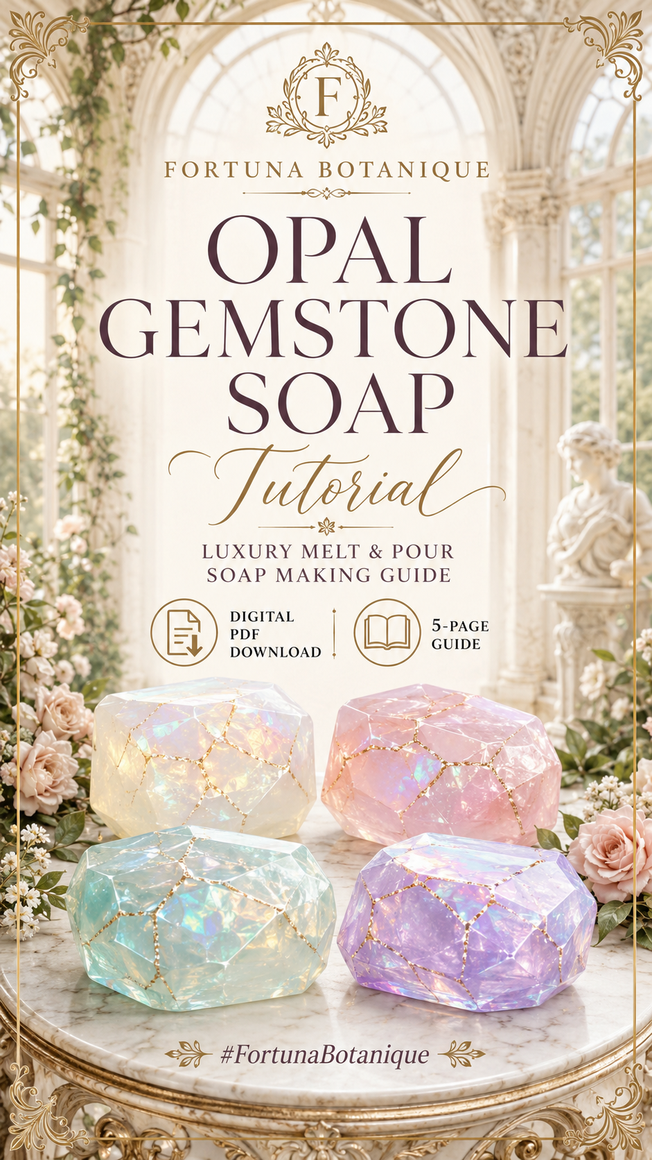 Ultimate Opal Gemstone Soap Tutorial | Luxury Melt & Pour Soap Making Guide