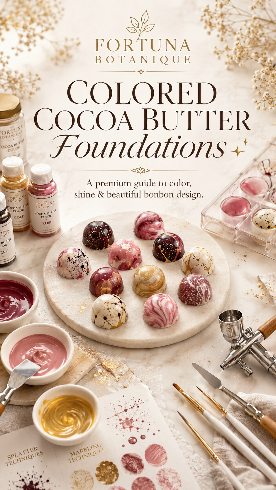 Colored Cocoa Butter Foundations | Bonbon Decorating & Chocolate Design PDF Guide