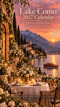 Lake Como 2027 Calendar | Luxury Italian Sunset Printable Calendar