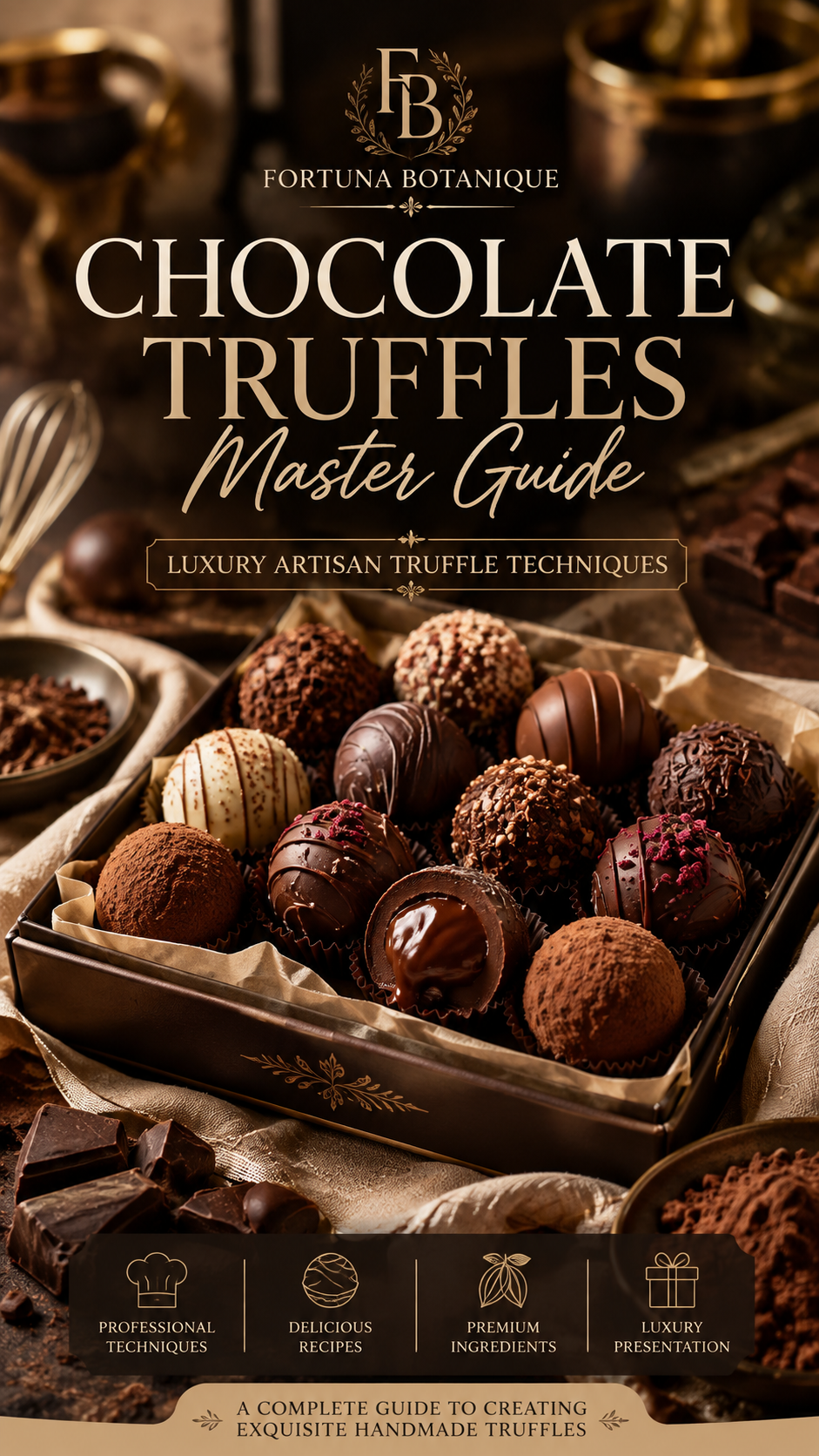 Chocolate Truffles Master Guide | Artisan Truffle Techniques, Ganache, Coating & Flavor Pairing PDF