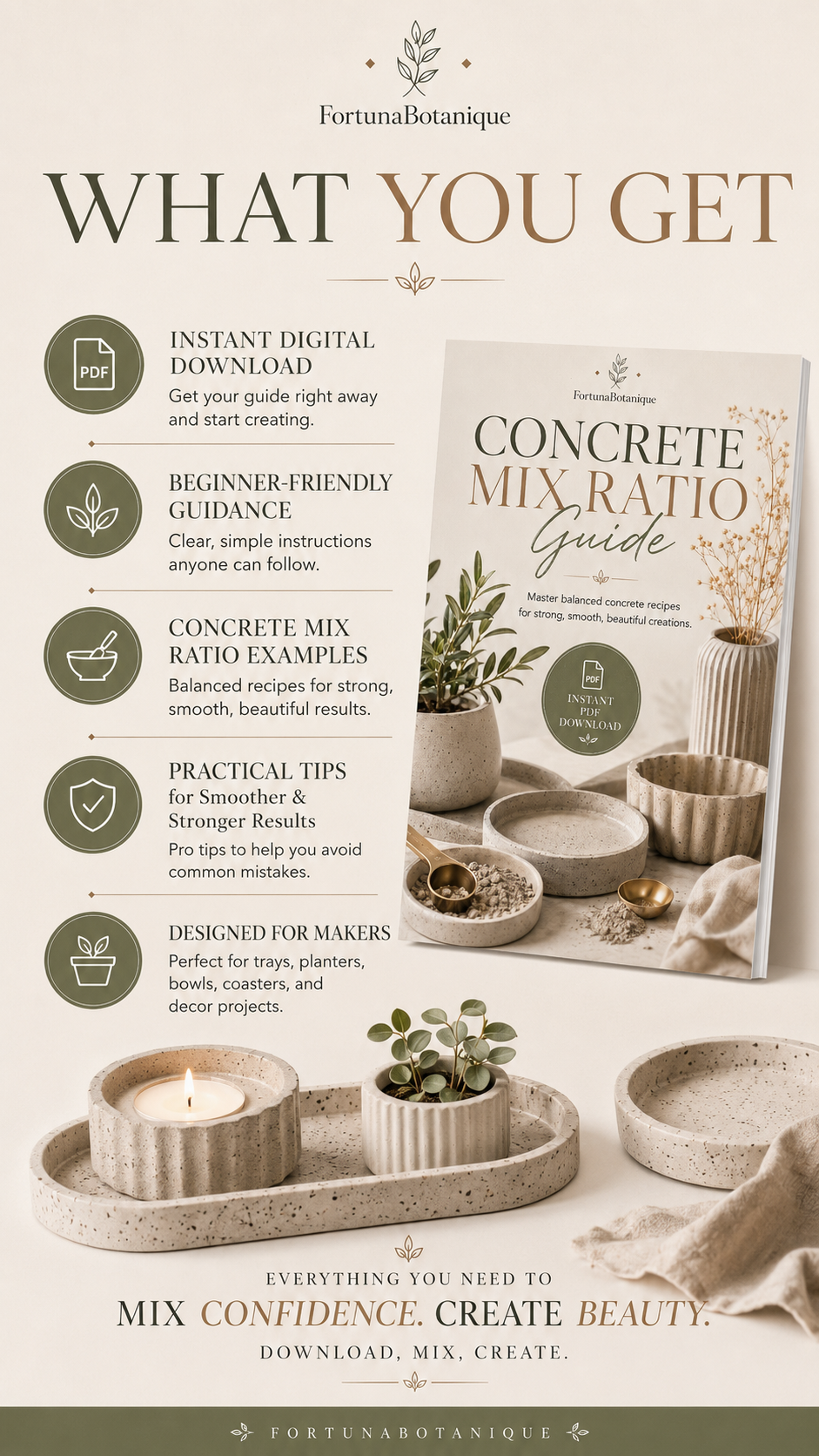 Concrete Mix Ratio Guide PDF | Concrete Recipes, Water Balance & Troubleshooting for Makers