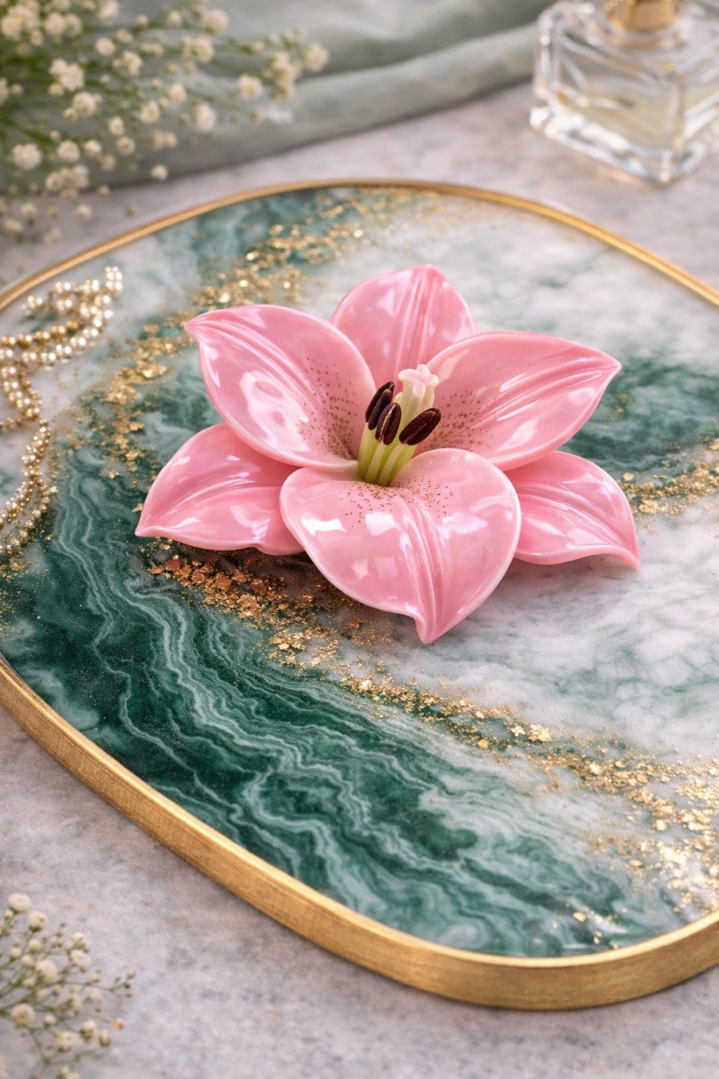 Lily Silicone Flower Mold for Soap, Candles, Resin, Chocolate & Zefir