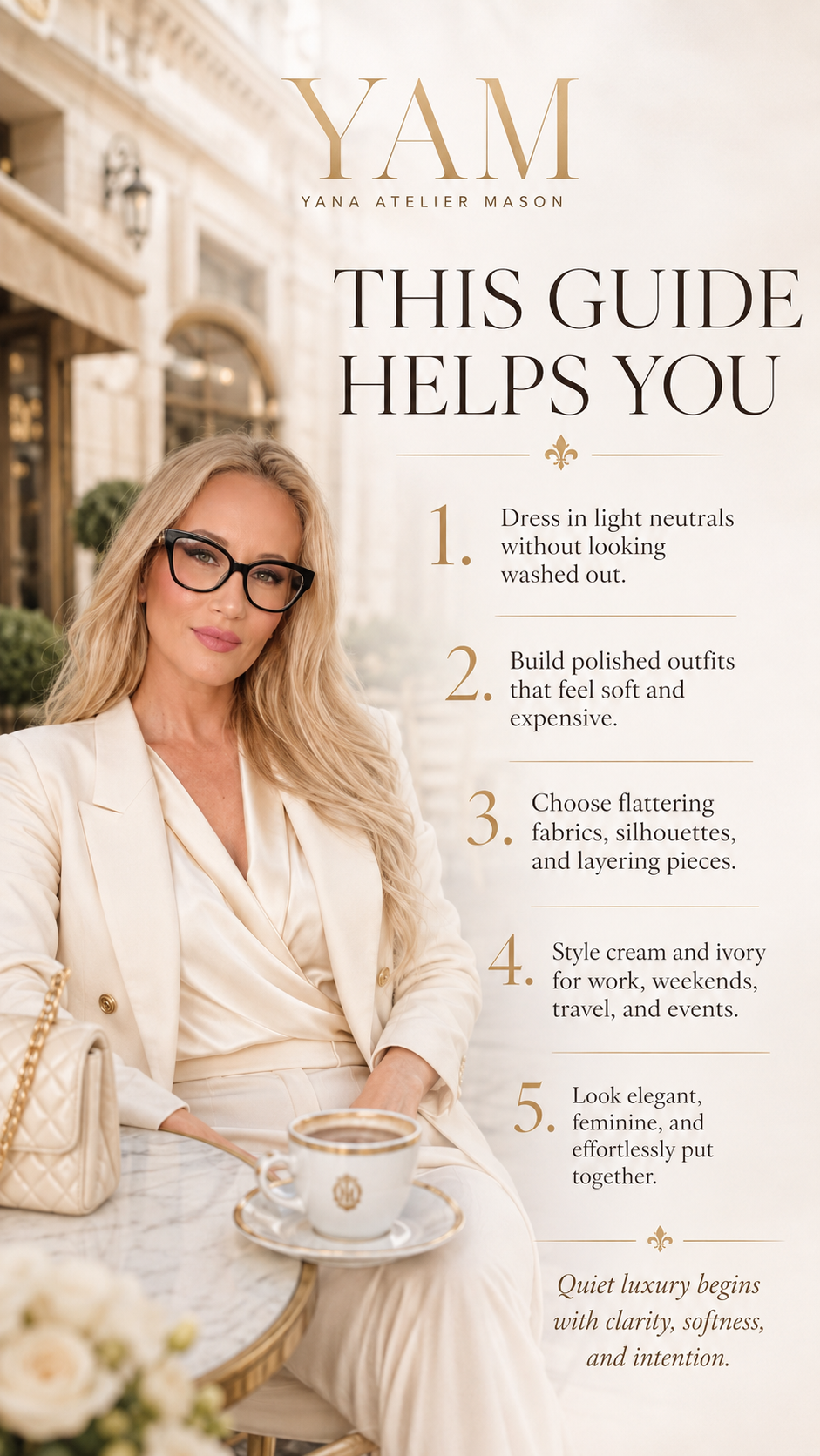 How to Style Cream & Ivory | Elegant Neutral Outfit Guide | Women’s Digital Style E-Book