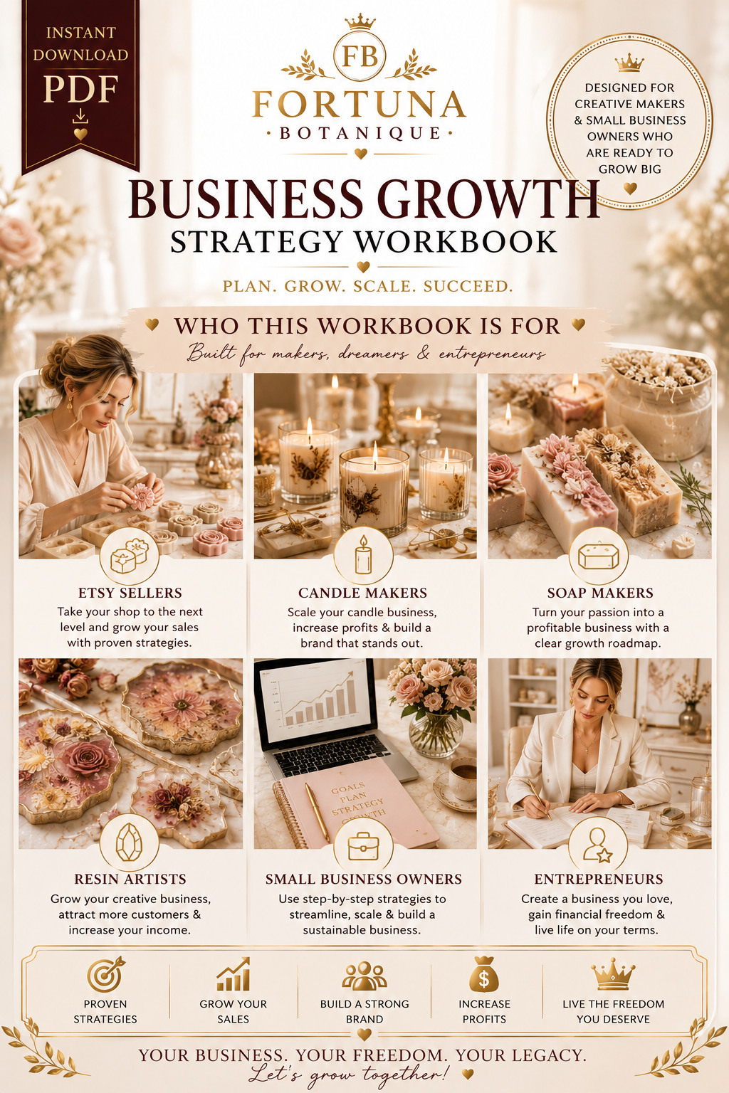 Business Growth Strategy Workbook | Instant PDF Download