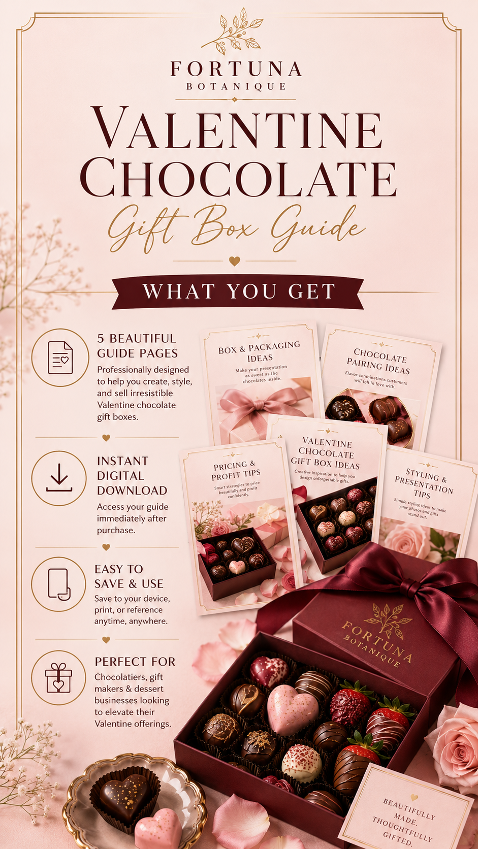 Valentine Chocolate Gift Box Guide | Chocolate Assortments, Packaging, Presentation & Valentine Dessert PDF