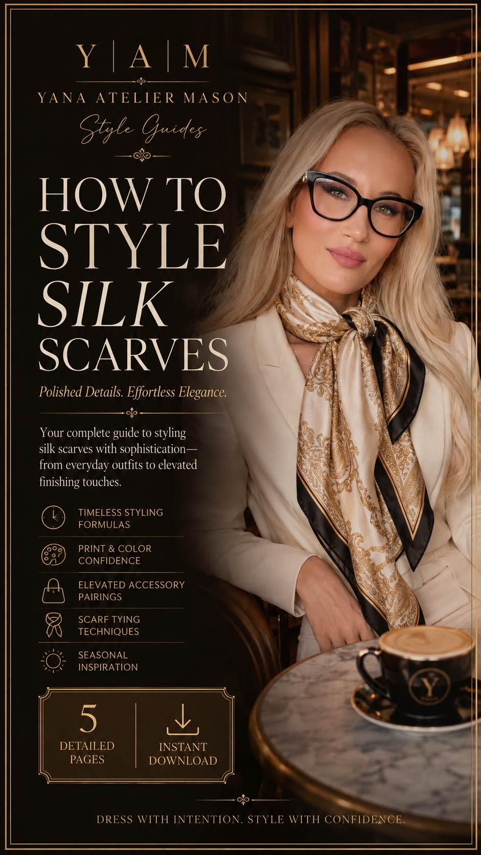 How to Style Silk Scarves | Elegant Scarf Styling Guide | Digital Fashion E-Book