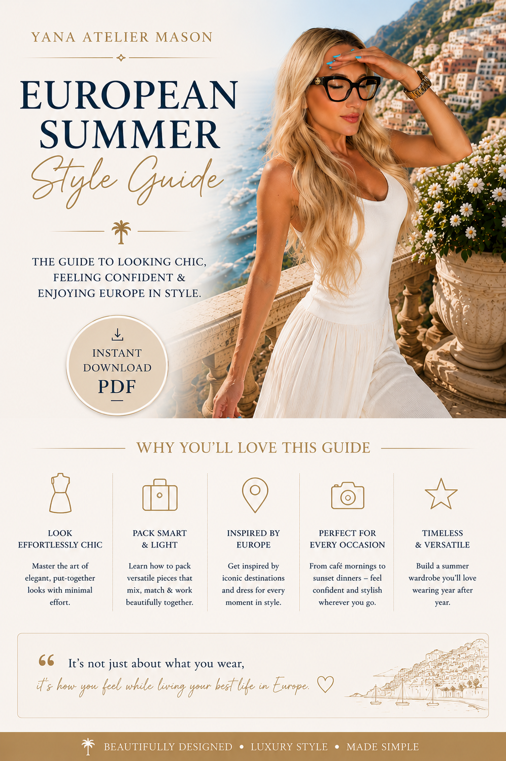 Summer Style Guide | Mediterranean Capsule Wardrobe & Elegant Vacation Outfit Guide