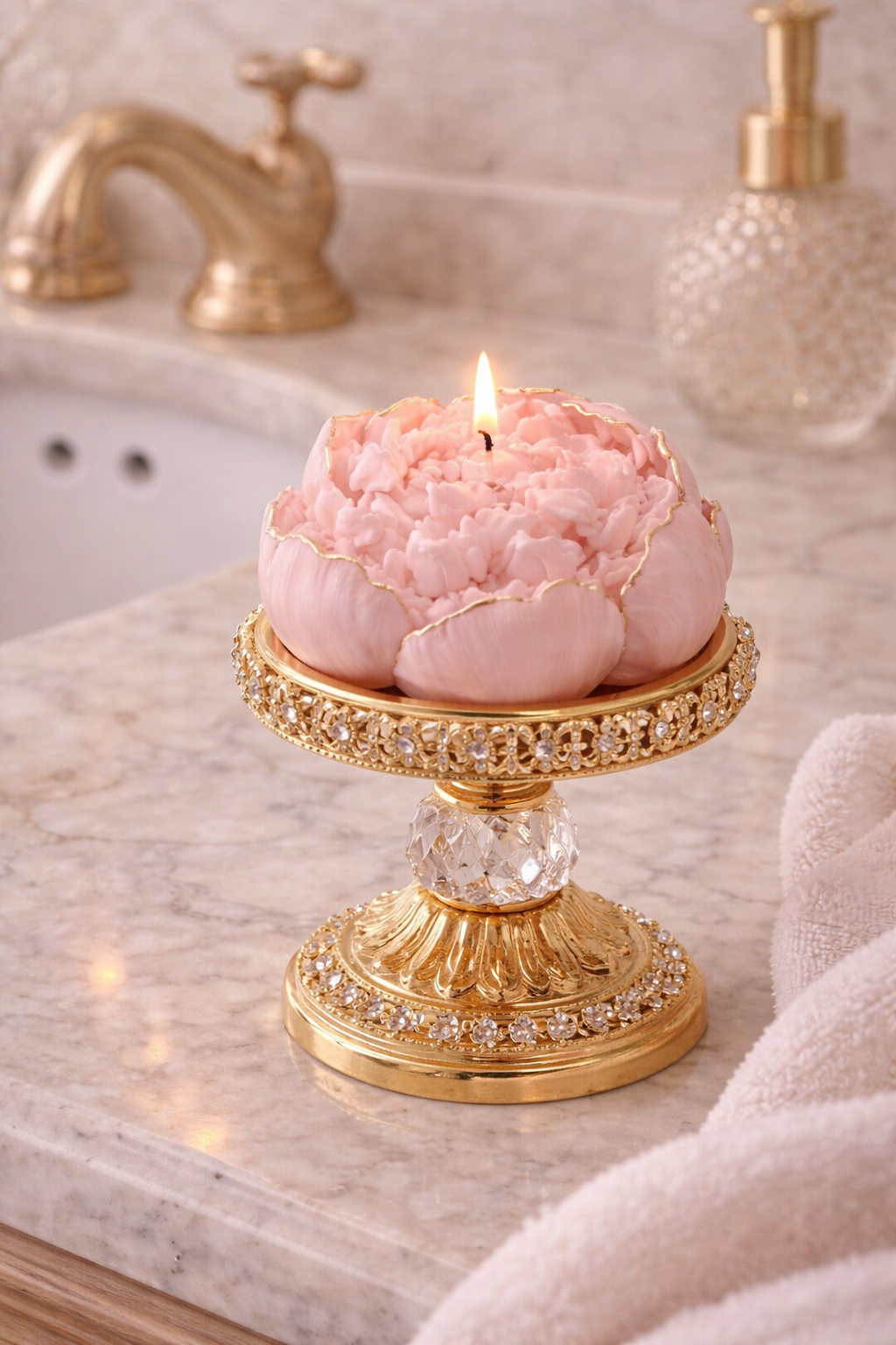 Peony Flower Silicone Mold for Soap, Candles, Resin, Chocolate & Zefir