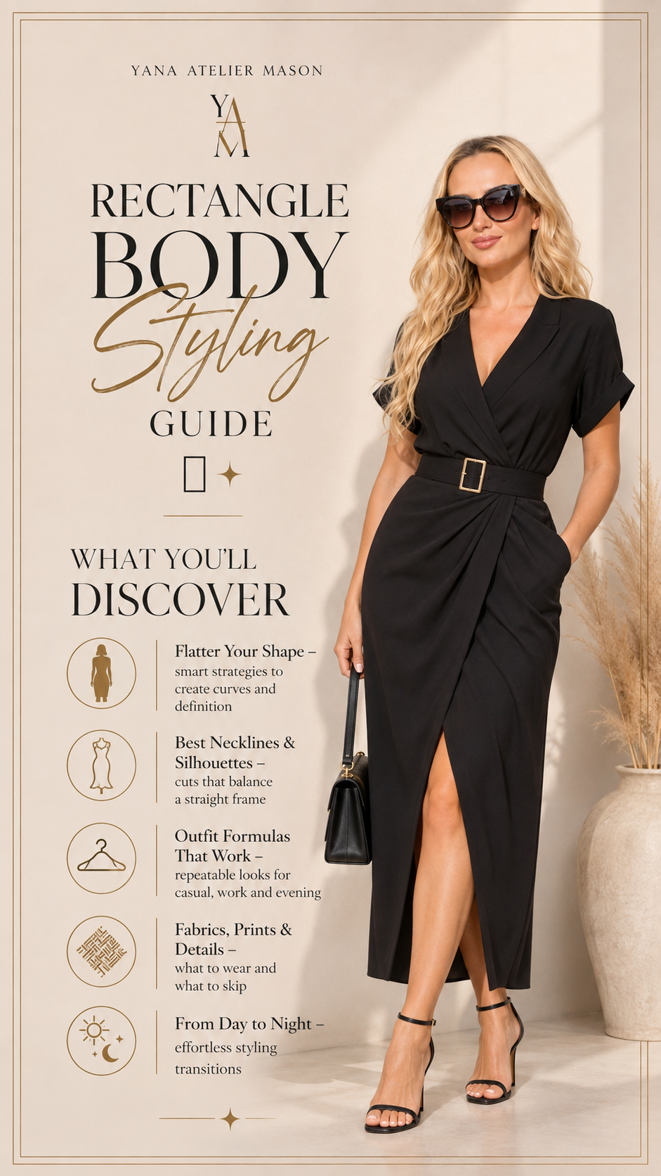 Rectangle Body Styling Guide | Women’s Body Shape Fashion Guide | Flattering Outfit Ideas | Digital Style Guide