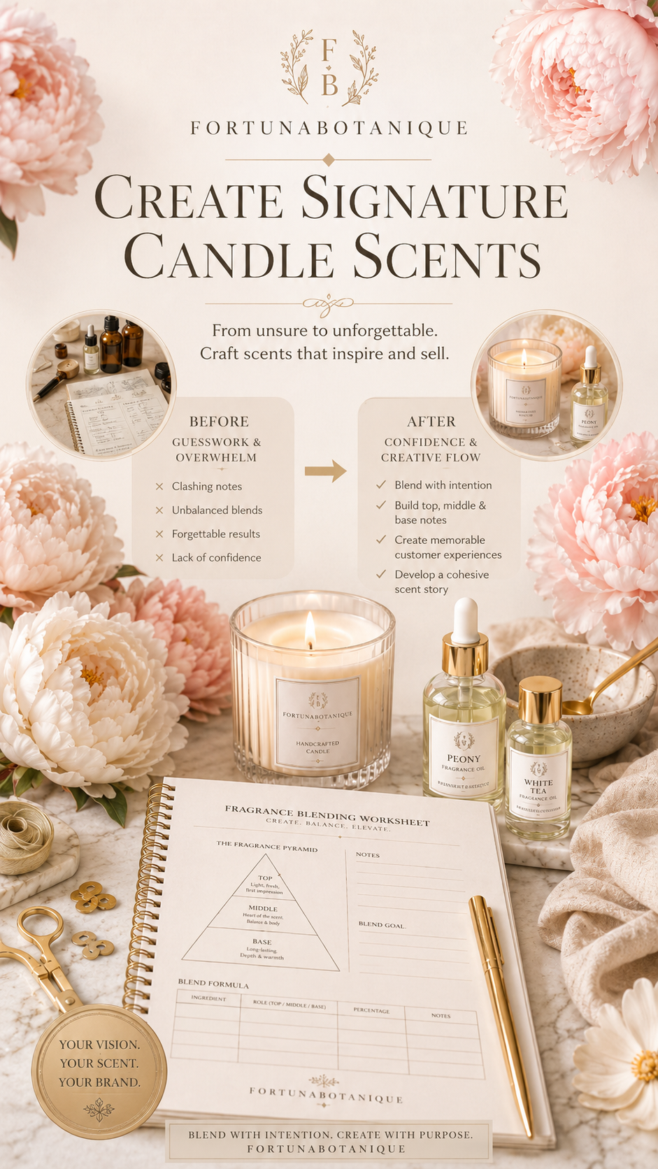 Candle Scent Blending Guide | Fragrance Pairing & Candle Scent Planning PDF