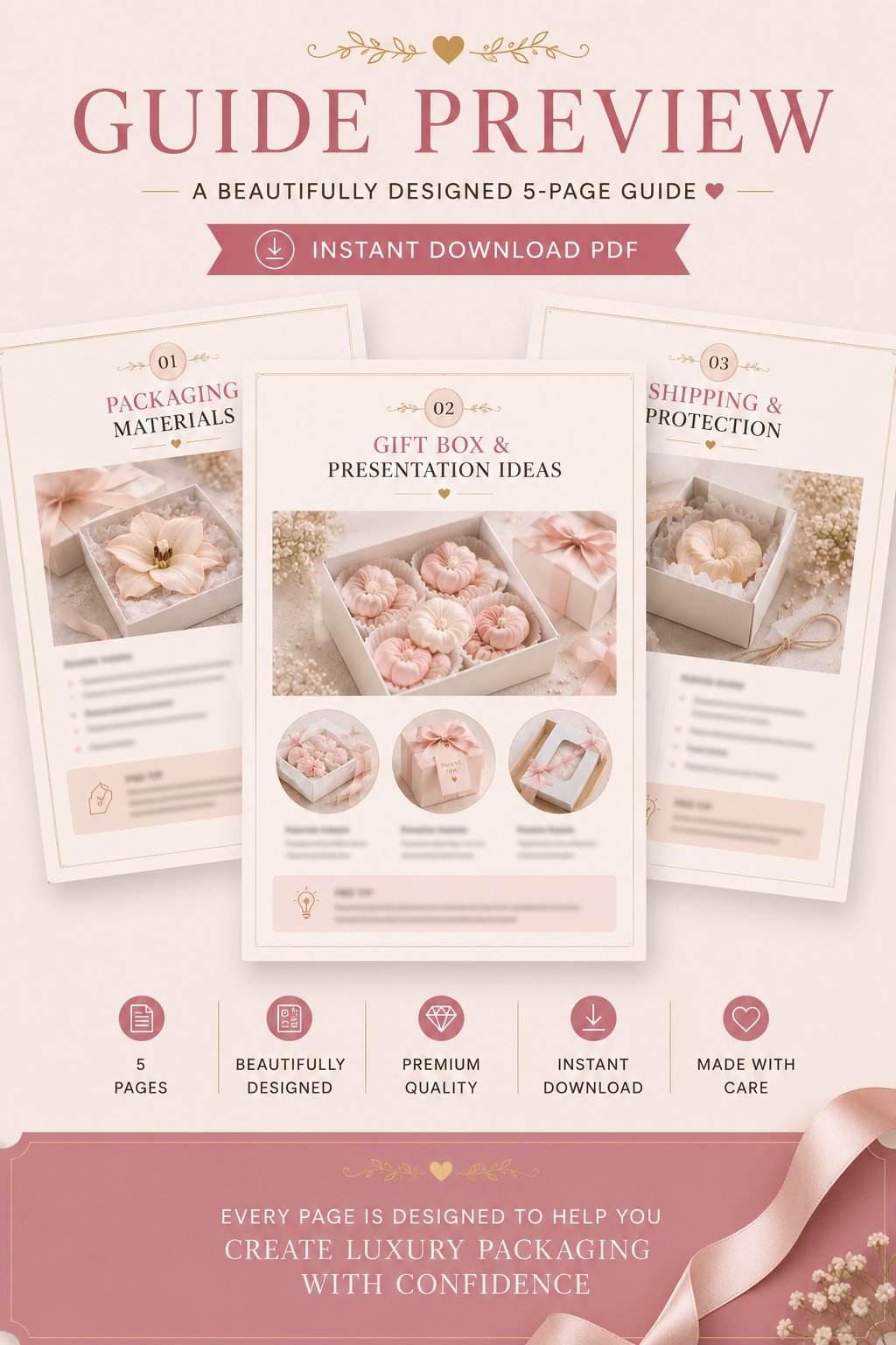 Luxury Zefir Packaging Guide | Professional Gift Box & Shipping Guide | Dessert Packaging Masterclass | Instant PDF Download