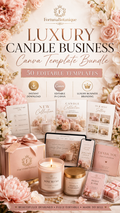 Luxury Candle Business Canva Templates | 50 Editable Designs