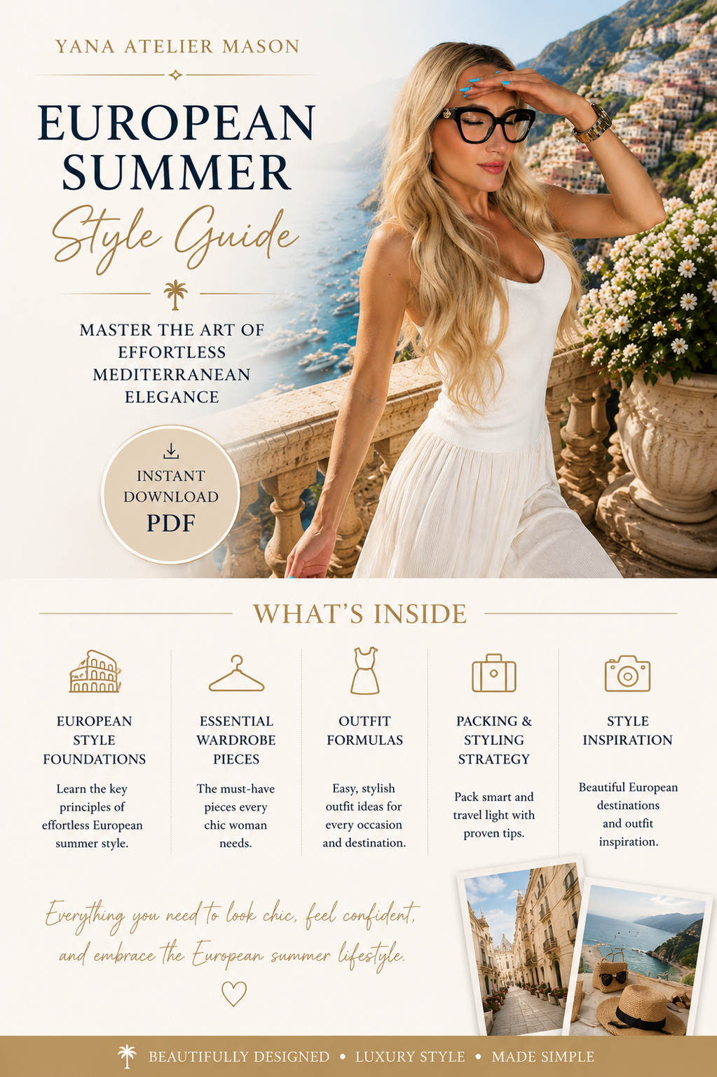 Summer Style Guide | Mediterranean Capsule Wardrobe & Elegant Vacation Outfit Guide