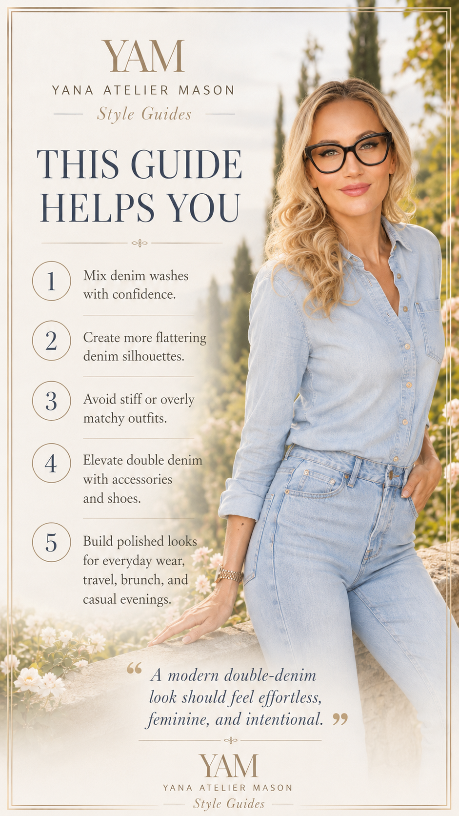 How to Wear Denim-on-Denim | Double Denim Outfit & Styling Guide | Digital Fashion E-Book