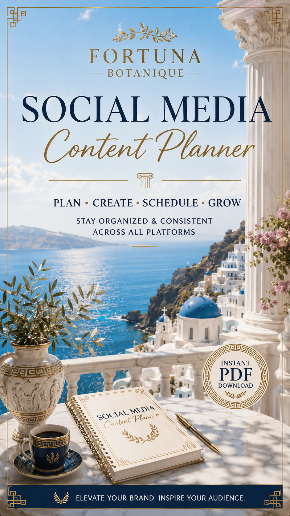 Social Media Content Planner PDF | Fortuna Botanique