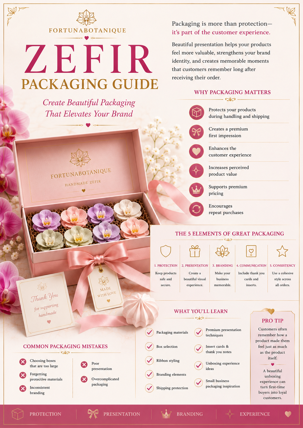 Luxury Zefir Packaging Guide | Premium Packaging Ideas for Zefir Flowers & Dessert Boxes | PDF Gift Box & Branding Guide