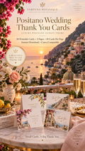 Positano Wedding Thank You Cards | 50 Printable Italian Wedding Cards