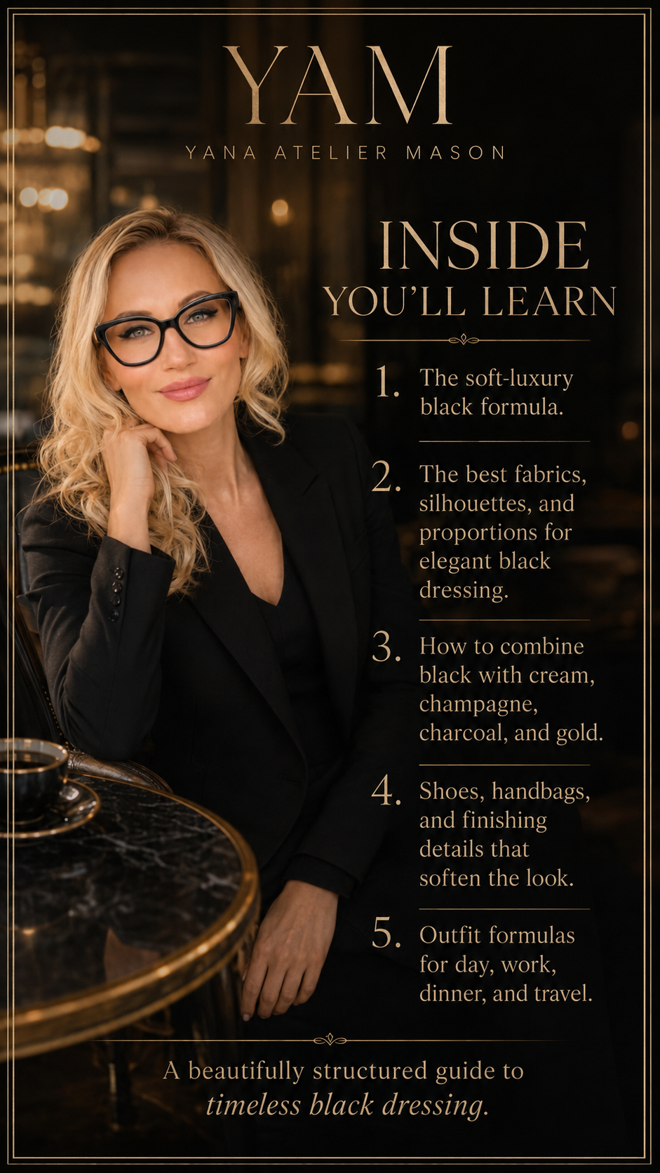 How to Style Black for a Soft Luxury Look | Elegant Women’s Style Guide | Digital Fashion E-Book