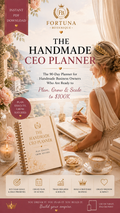 The Handmade CEO Planner™ | Luxury 90-Day Business Planner for Handmade Entrepreneurs | Printable PDF Workbook | Goal, Income & Productivity Tracker