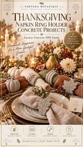 Thanksgiving Napkin Ring Holder Concrete Projects Guide | DIY Holiday Table Tutorial