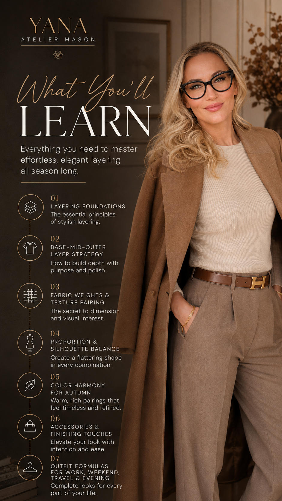 Fall Layering Style Guide | Elegant Autumn Outfit Styling & Wardrobe Layering Digital Guide