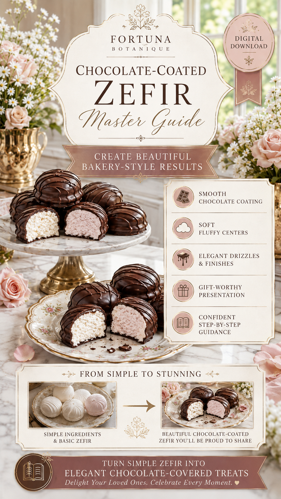 Chocolate-Coated Zefir Master Guide | Chocolate Dipping & Decorating PDF