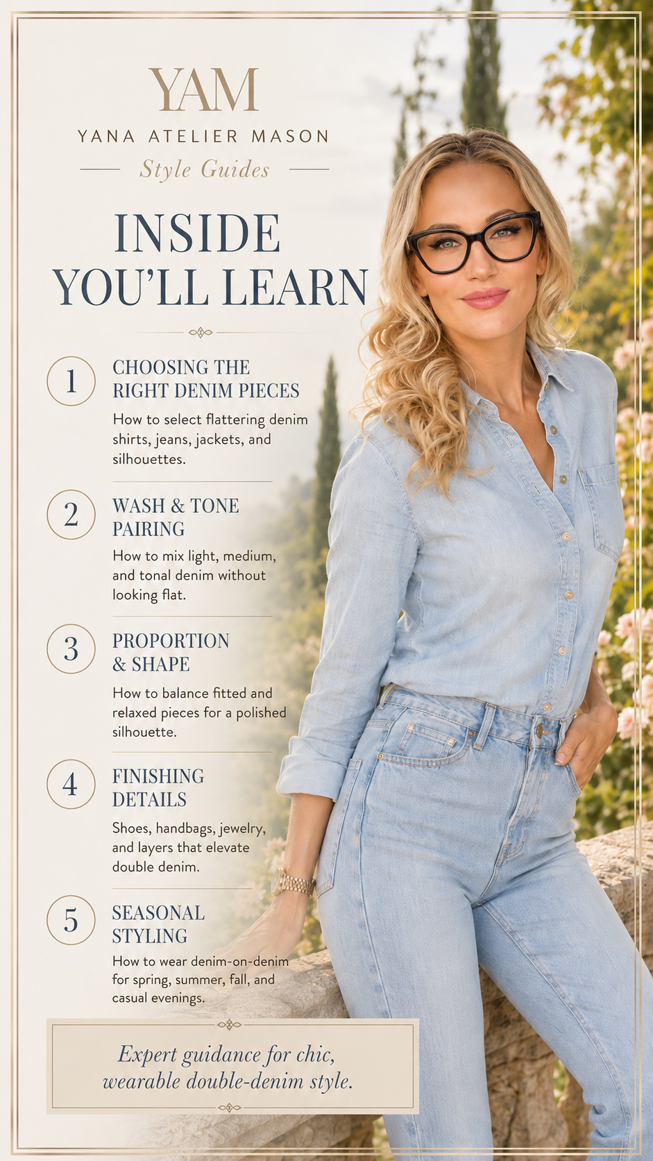How to Wear Denim-on-Denim | Double Denim Outfit & Styling Guide | Digital Fashion E-Book