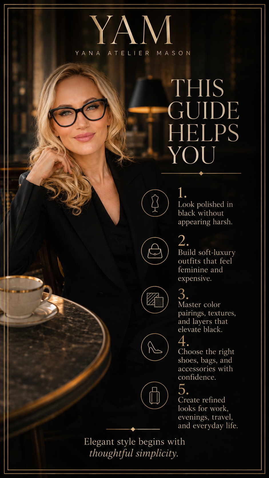 How to Style Black for a Soft Luxury Look | Elegant Women’s Style Guide | Digital Fashion E-Book