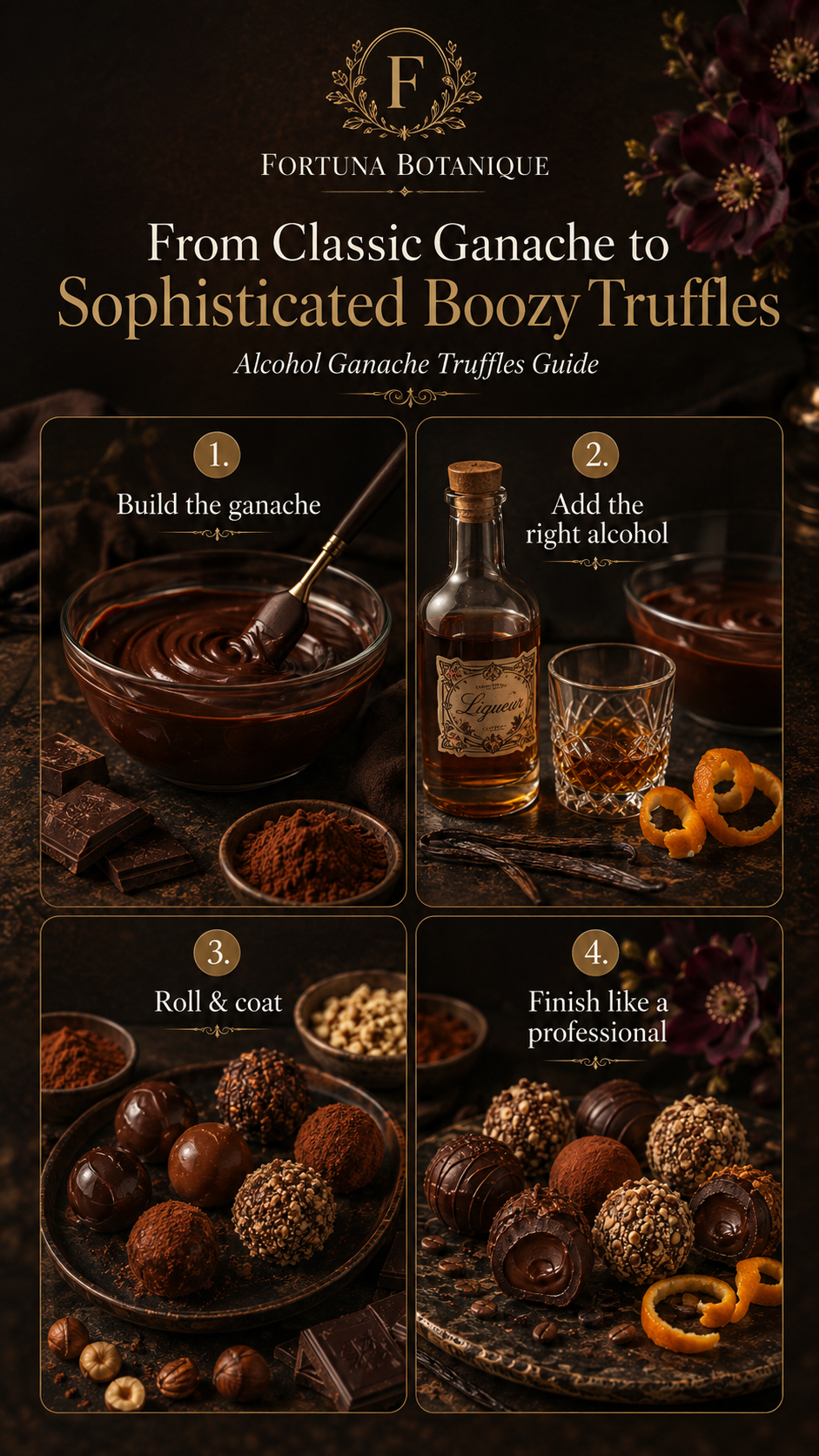 Alcohol Ganache Truffles Guide | Boozy Chocolate Truffles, Flavor Pairing, Texture & Artisan Techniques PDF