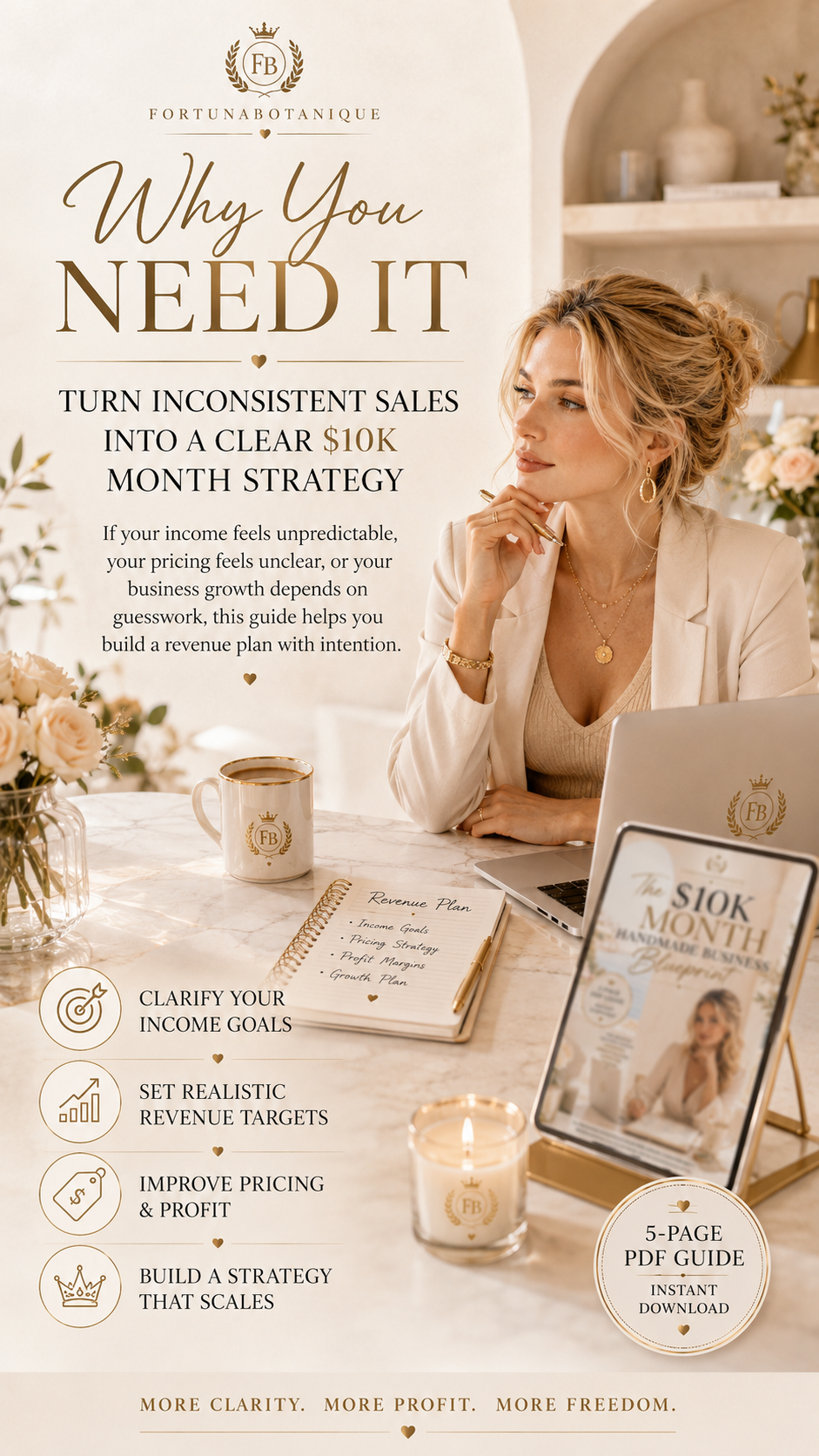 The $10K Month Handmade Business Blueprint | Revenue, Pricing & Growth Guide for Etsy and Shopify Sellers
