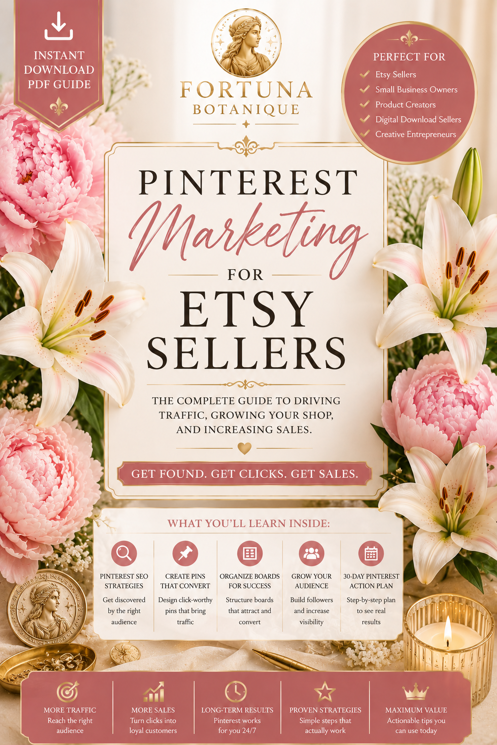 Pinterest Marketing for Etsy Sellers | Instant PDF Guide