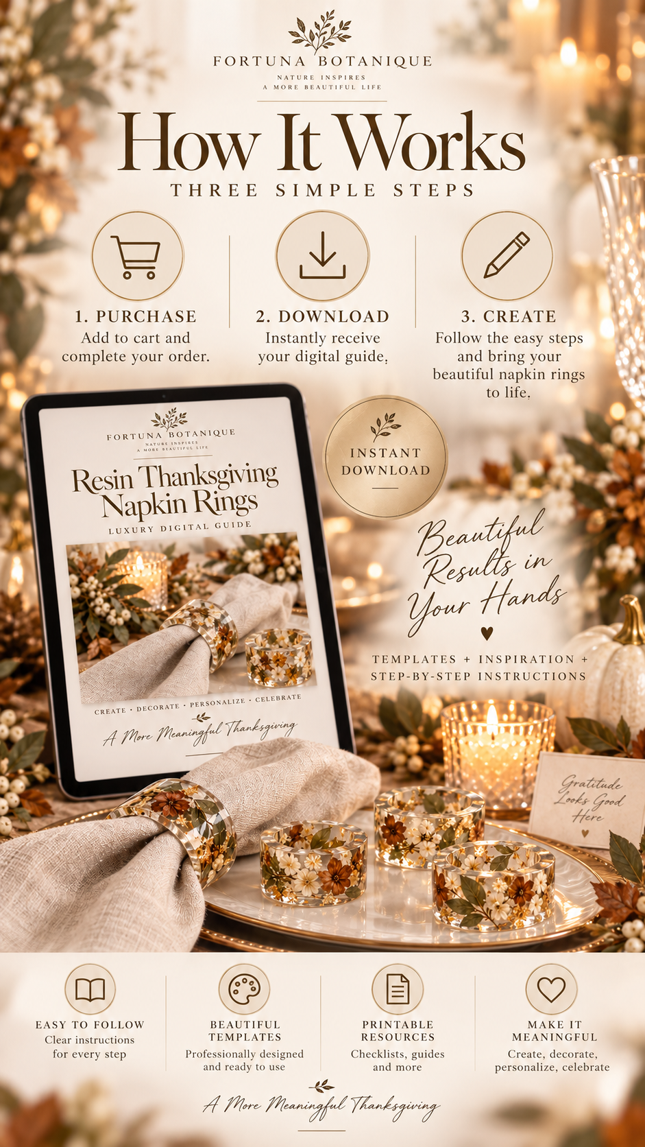Resin Thanksgiving Napkin Rings Tutorial | Fall Epoxy Resin Guide