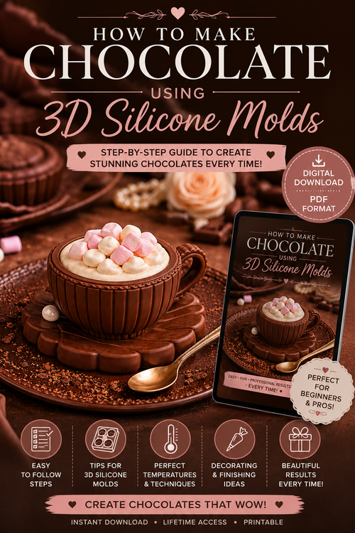3D Silicone Chocolate Molds Guide | Complete Beginner’s Guide to Choosing, Using & Caring for Silicone Molds (Instant PDF Download)