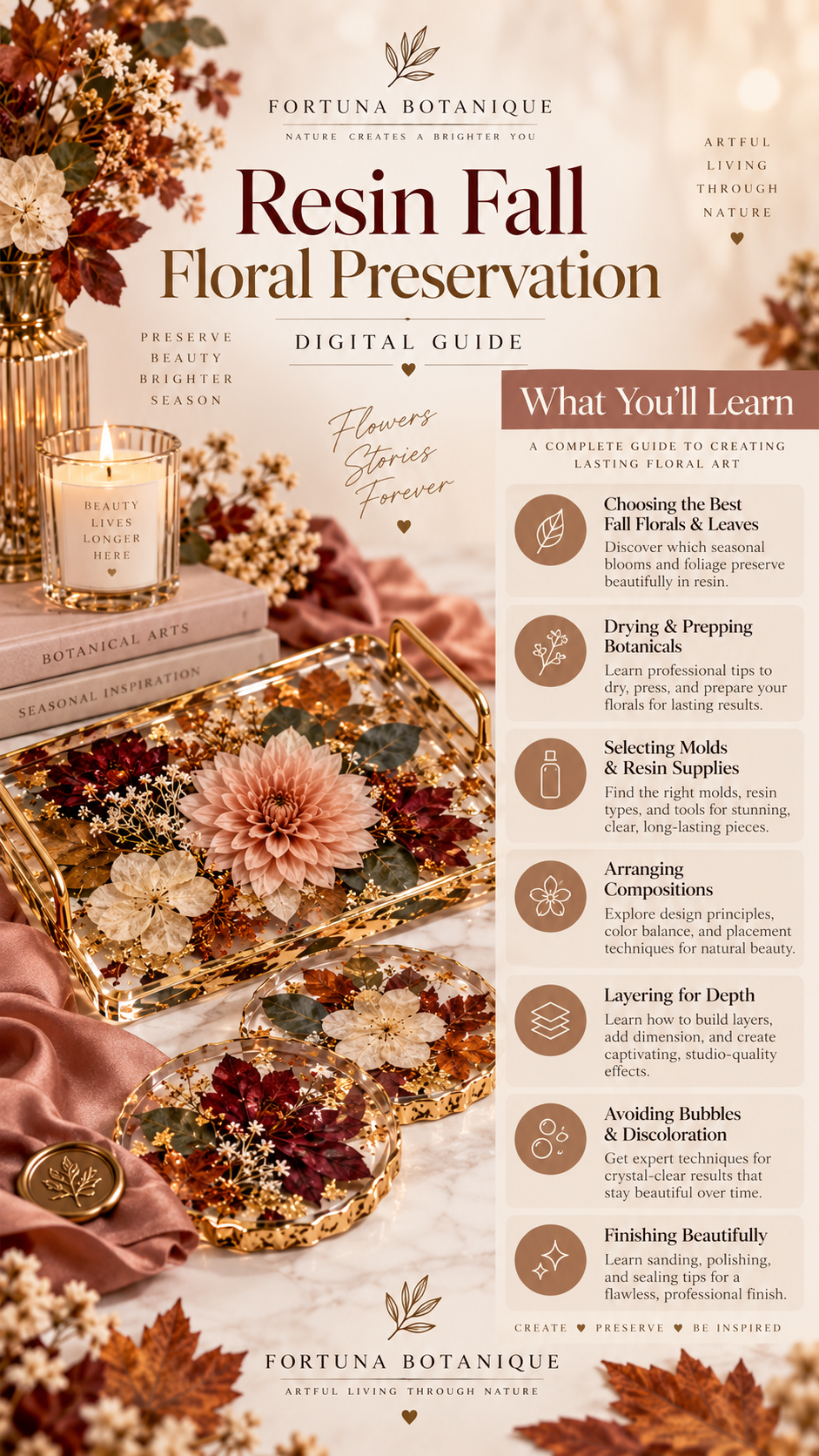 Resin Fall Floral Preservation Tutorial | Botanical Epoxy Resin Guide