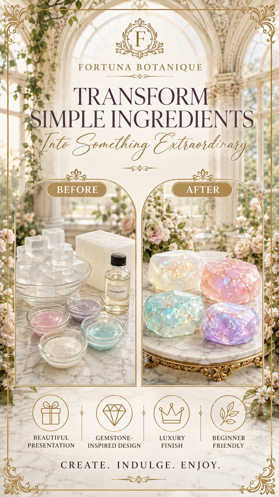 Ultimate Opal Gemstone Soap Tutorial | Luxury Melt & Pour Soap Making Guide