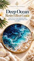 Deep Ocean Resin Effect Guide | Layered Navy & Teal Depth, Fluid Movement, White Lacing & Epoxy Resin Tutorial PDF