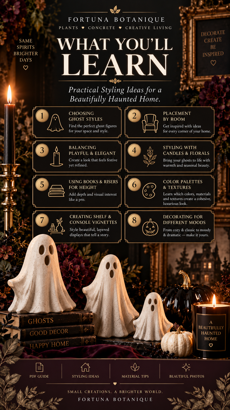 Concrete Ghost Decor Guide | DIY Luxury Halloween Decorations & Styling