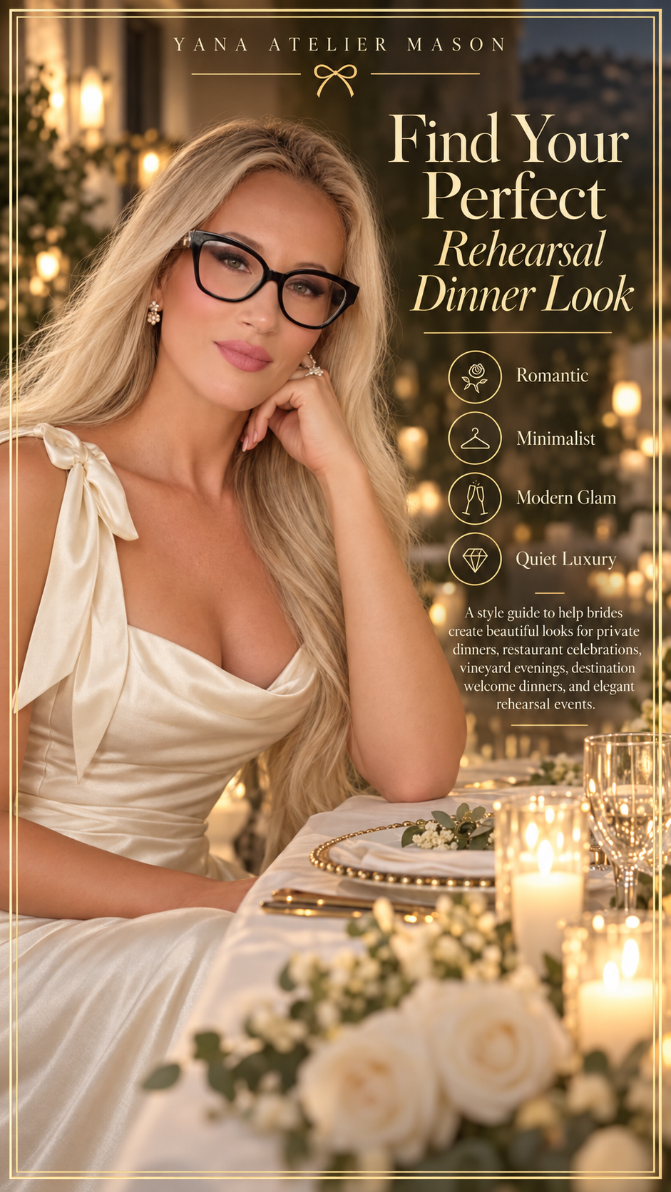 Rehearsal Dinner Outfit Guide | Elegant Bride-to-Be Style & Wedding Weekend Looks