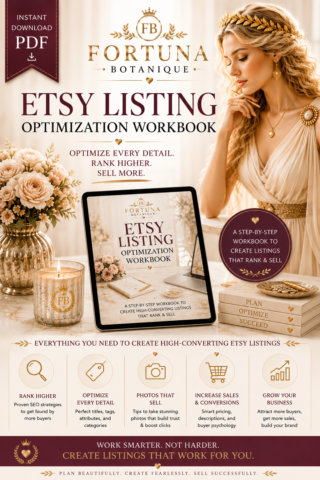 Etsy Listing Optimization Workbook | Instant PDF Download